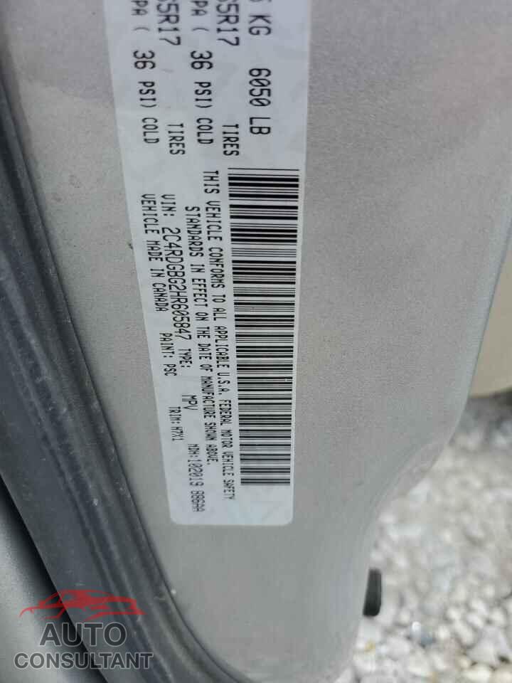 DODGE CARAVAN 2017 - 2C4RDGBG2HR605847