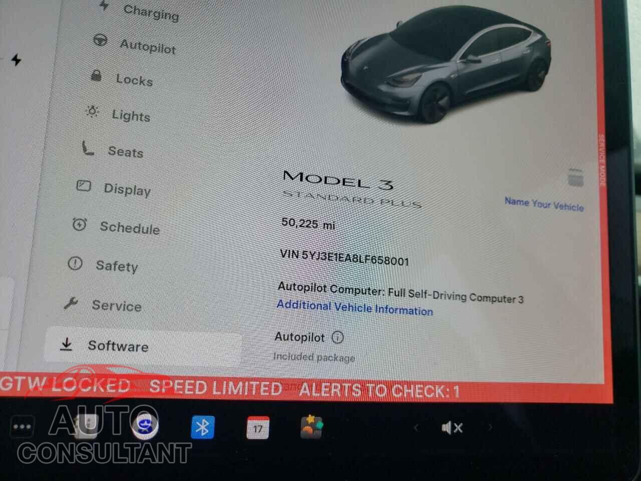 TESLA MODEL 3 2020 - 5YJ3E1EA8LF658001