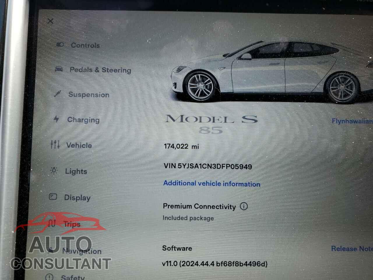 TESLA MODEL S 2013 - 5YJSA1CN3DFP05949