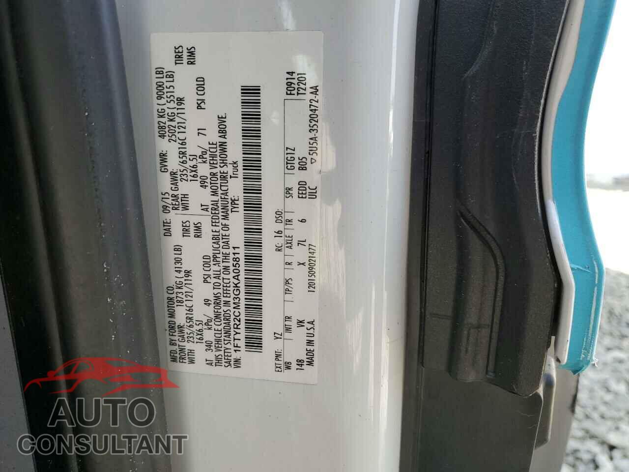 FORD TRANSIT 2016 - 1FTYR2CM3GKA05811