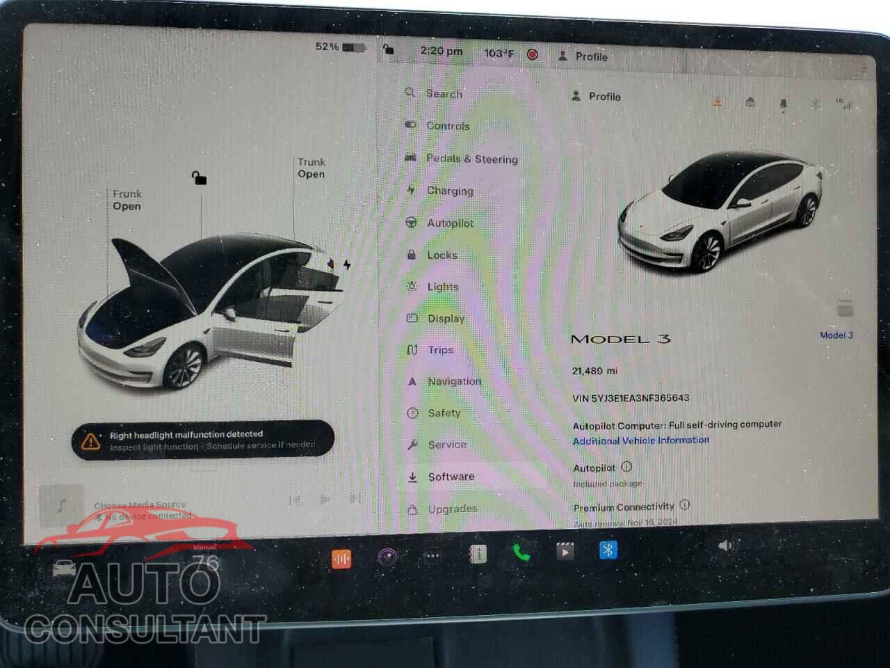 TESLA MODEL 3 2022 - 5YJ3E1EA3NF365643
