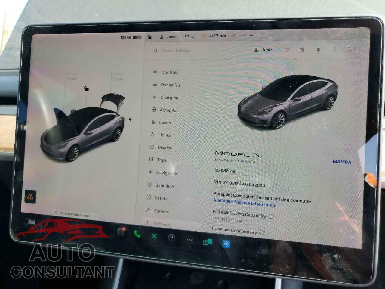 TESLA MODEL 3 2018 - 5YJ3E1EA4JF042664