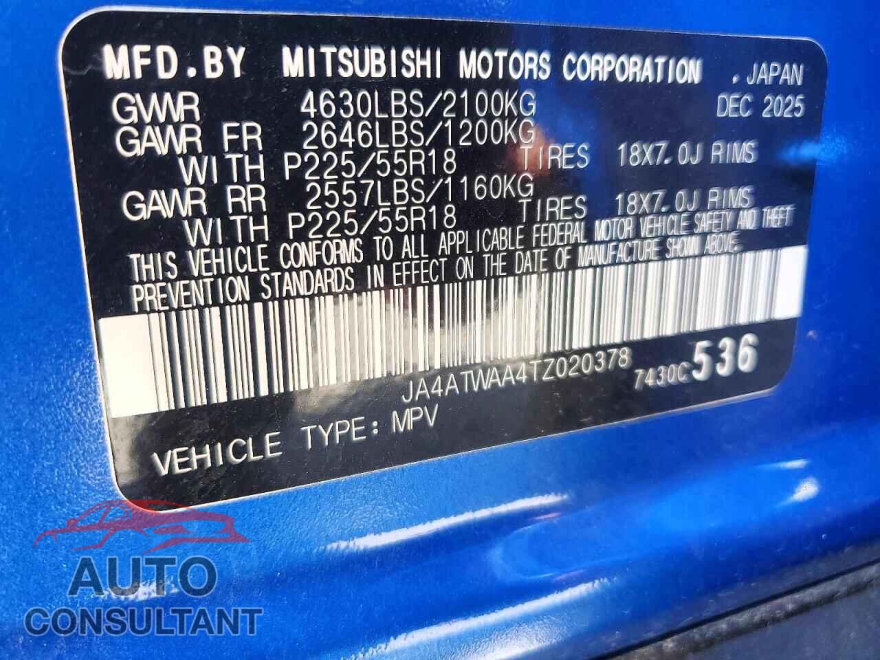 MITSUBISHI ECLIPSE 2026 - JA4ATWAA4TZ020378
