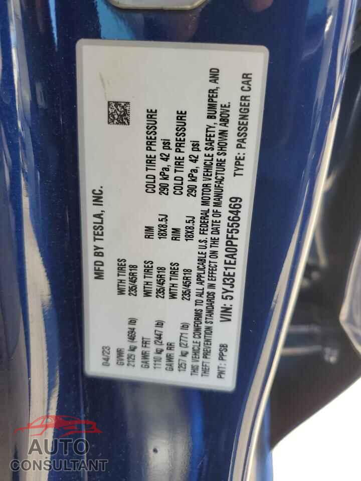 TESLA MODEL 3 2023 - 5YJ3E1EA0PF556469