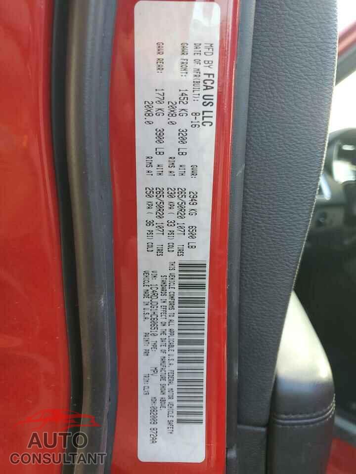DODGE DURANGO 2017 - 1C4RDJDG1HC606510