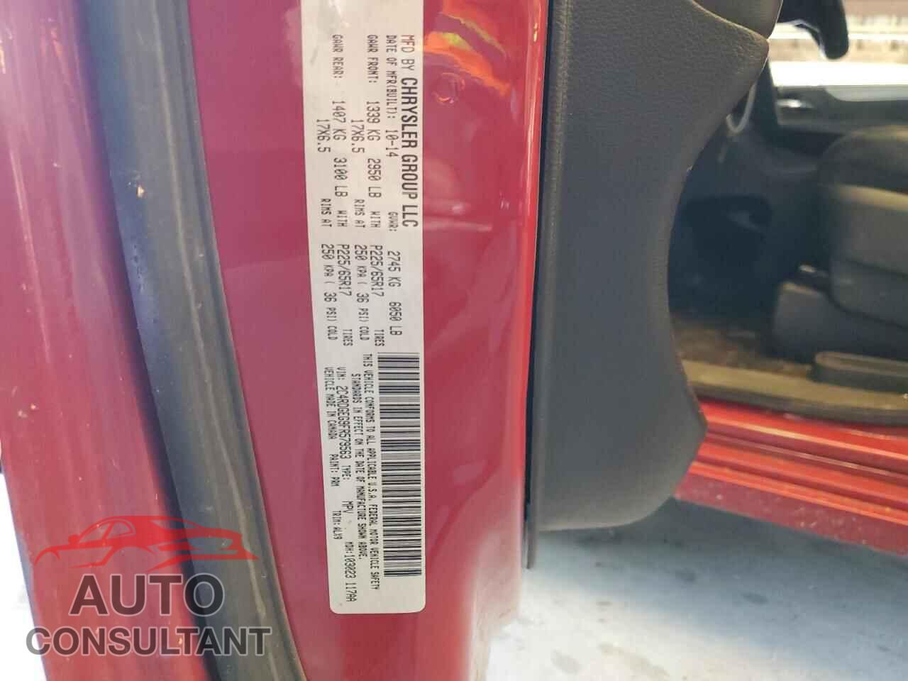 DODGE CARAVAN 2015 - 2C4RDGEG9FR579563