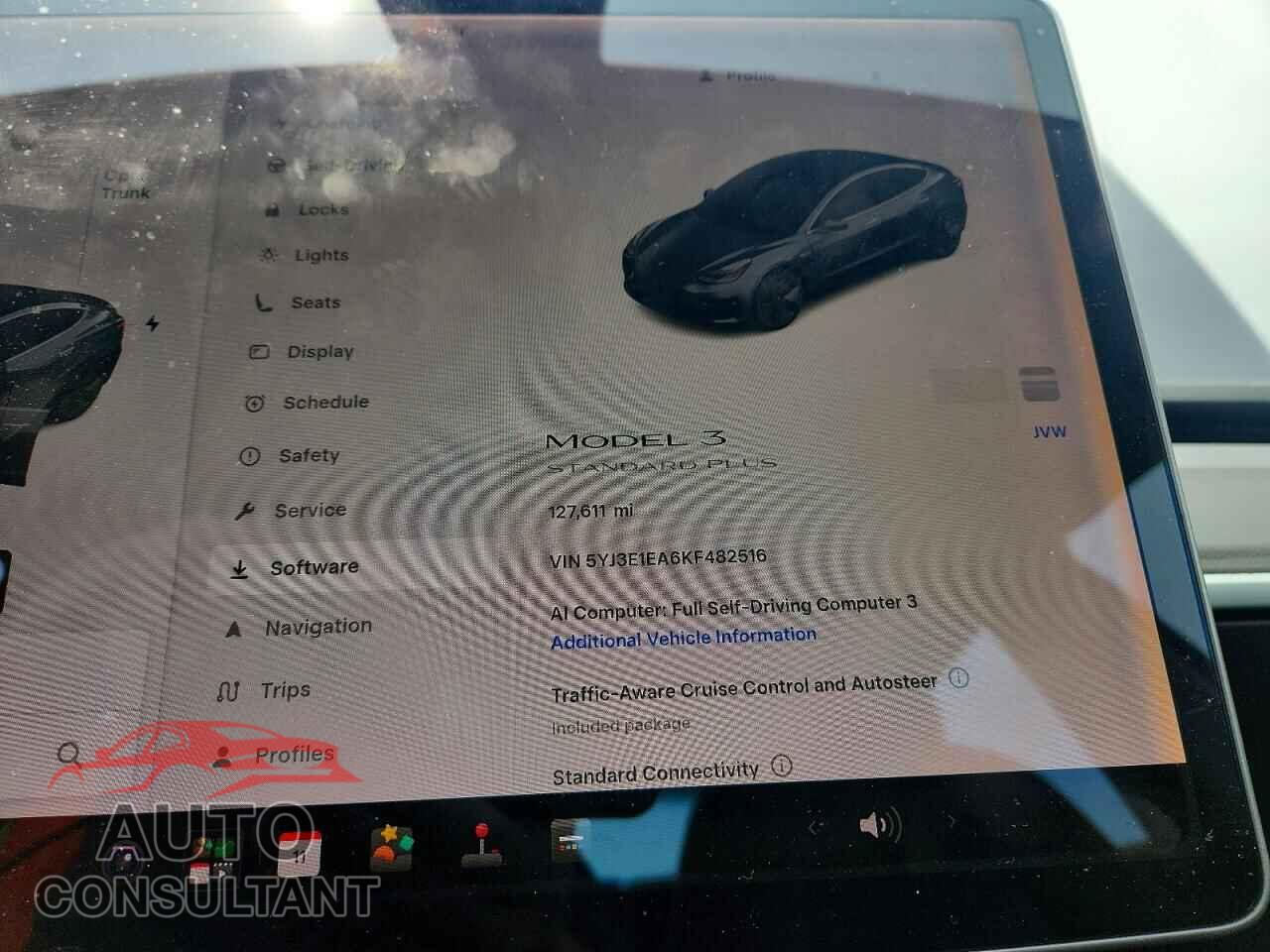 TESLA MODEL 3 2019 - 5YJ3E1EA6KF482516