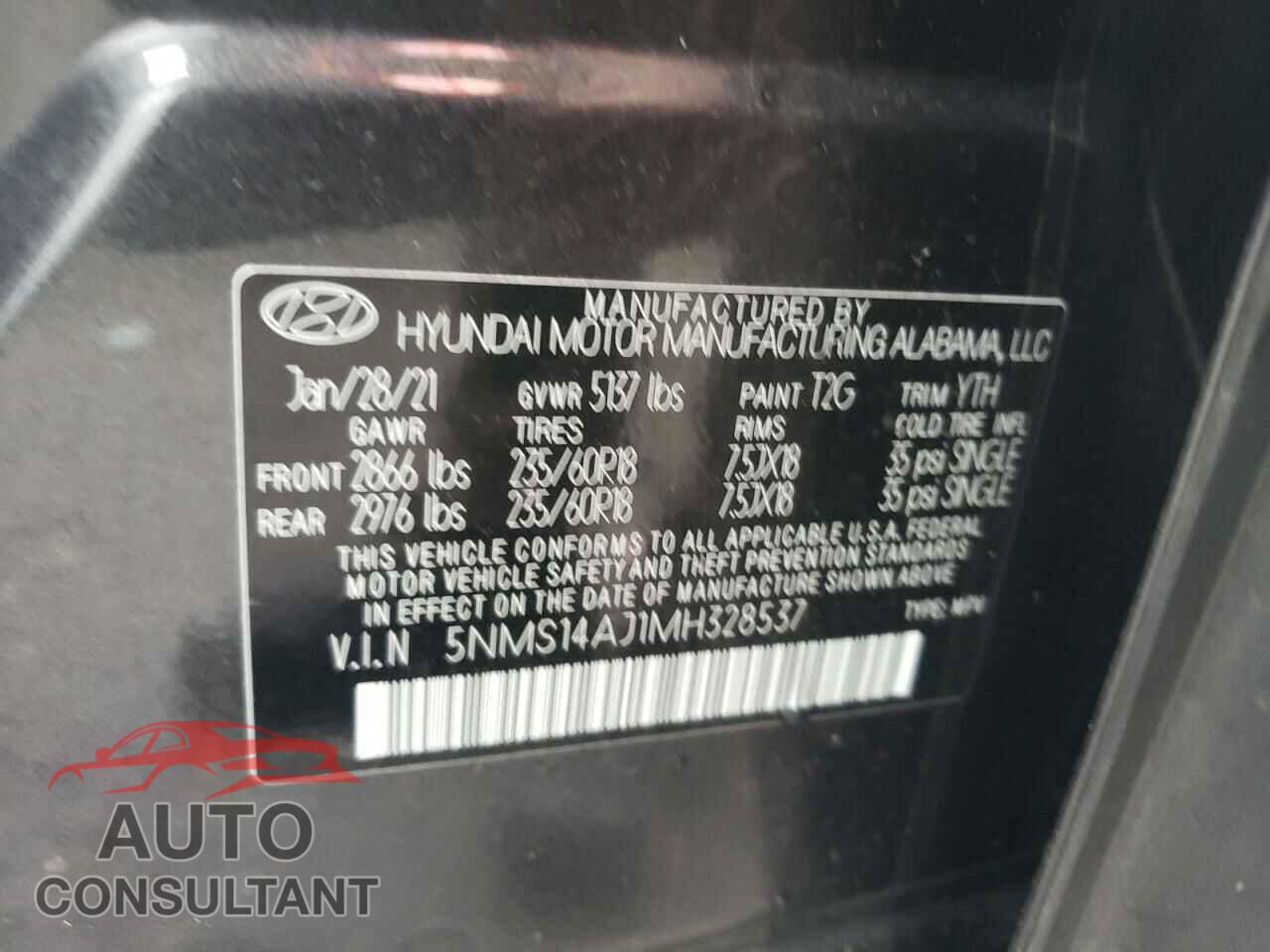 HYUNDAI SANTA FE 2021 - 5NMS14AJ1MH328537