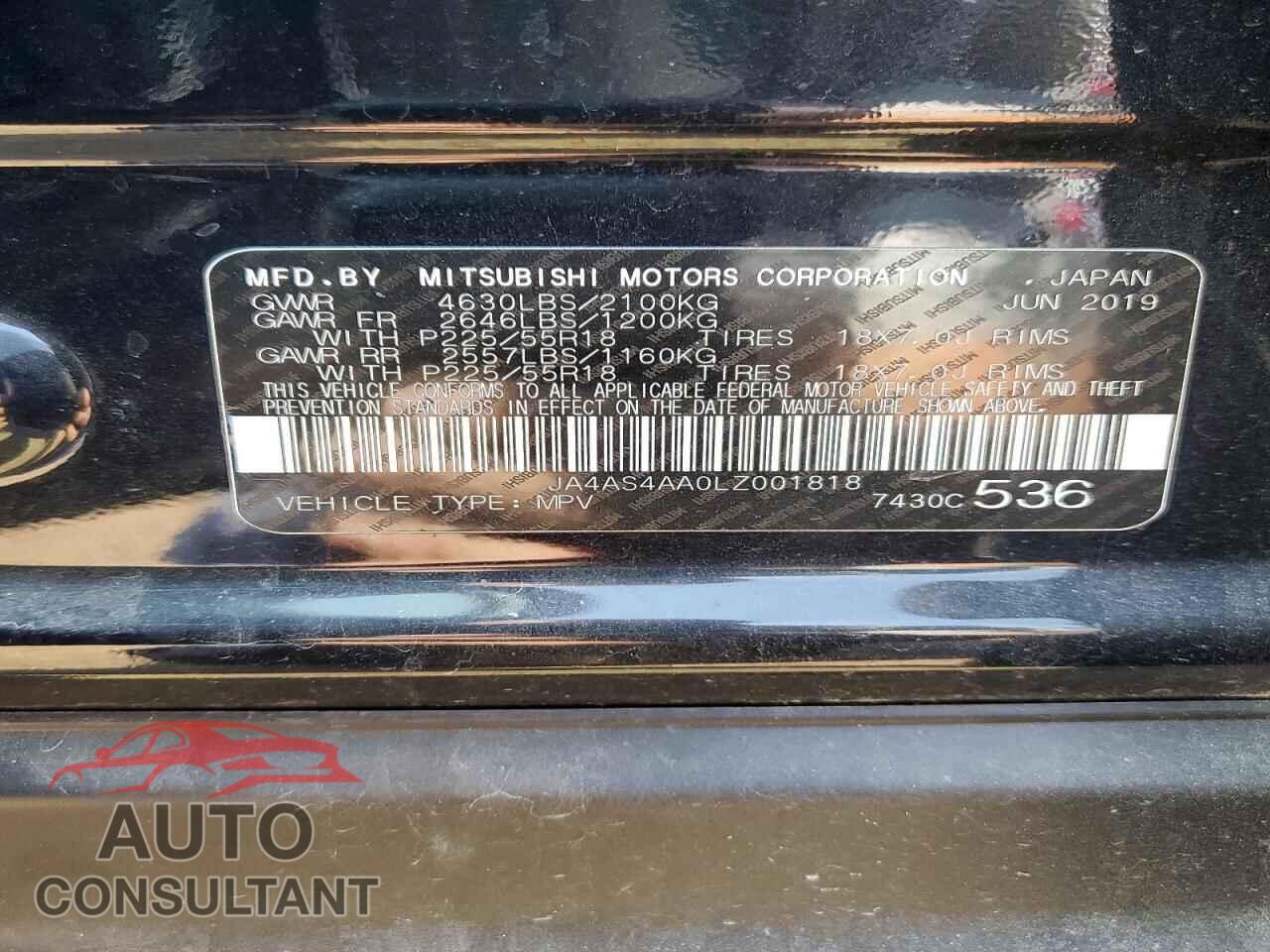 MITSUBISHI ECLIPSE 2020 - JA4AS4AA0LZ001818