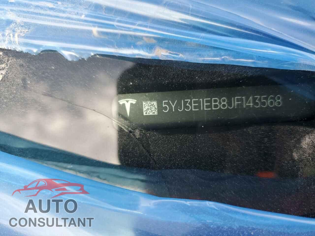TESLA MODEL 3 2018 - 5YJ3E1EB8JF143568