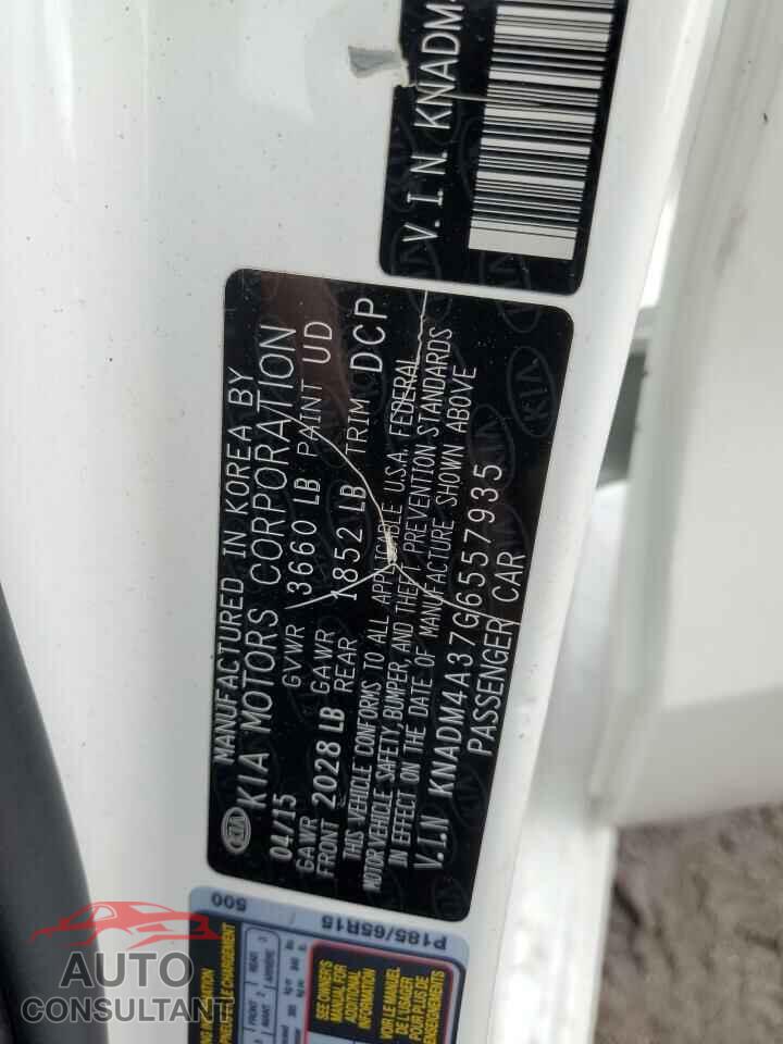 KIA RIO 2016 - KNADM4A37G6557935