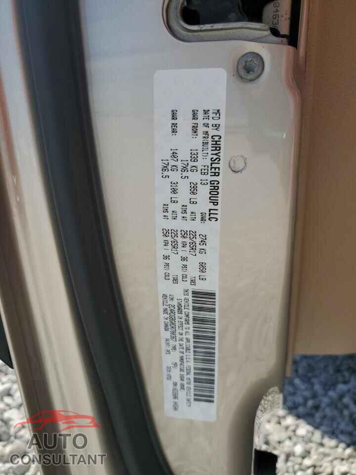 DODGE CARAVAN 2013 - 2C4RDGBG0DR700367