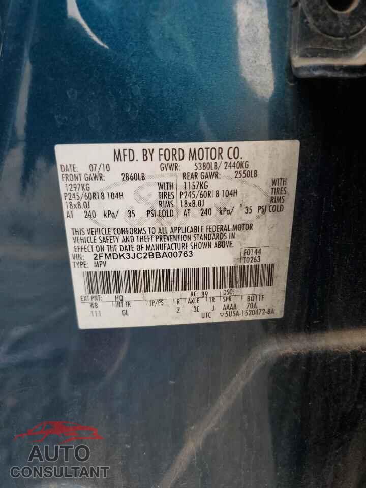 FORD EDGE 2011 - 2FMDK3JC2BBA00763