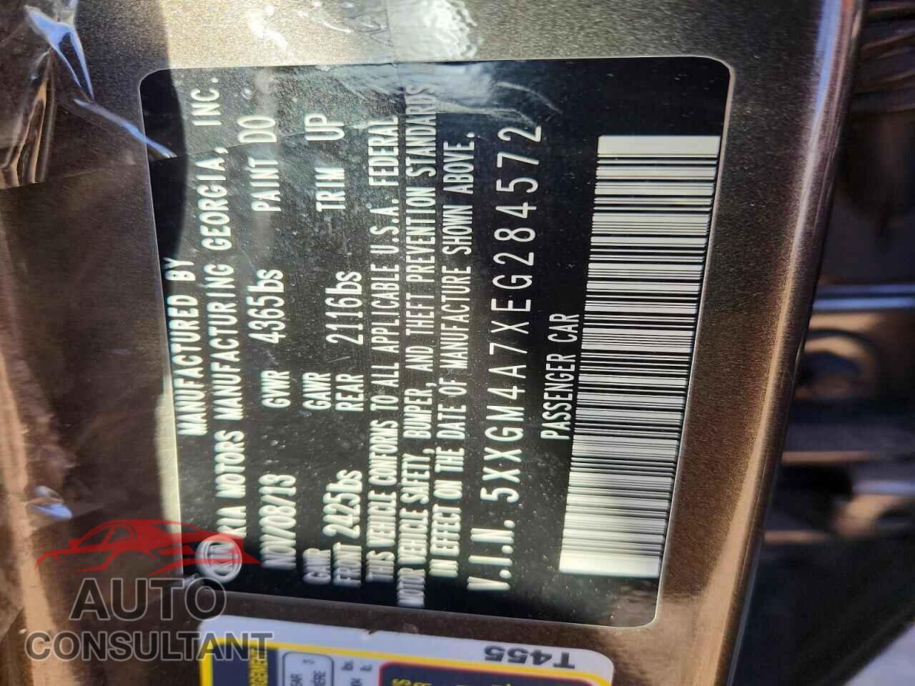 KIA OPTIMA 2014 - 5XXGM4A7XEG284572