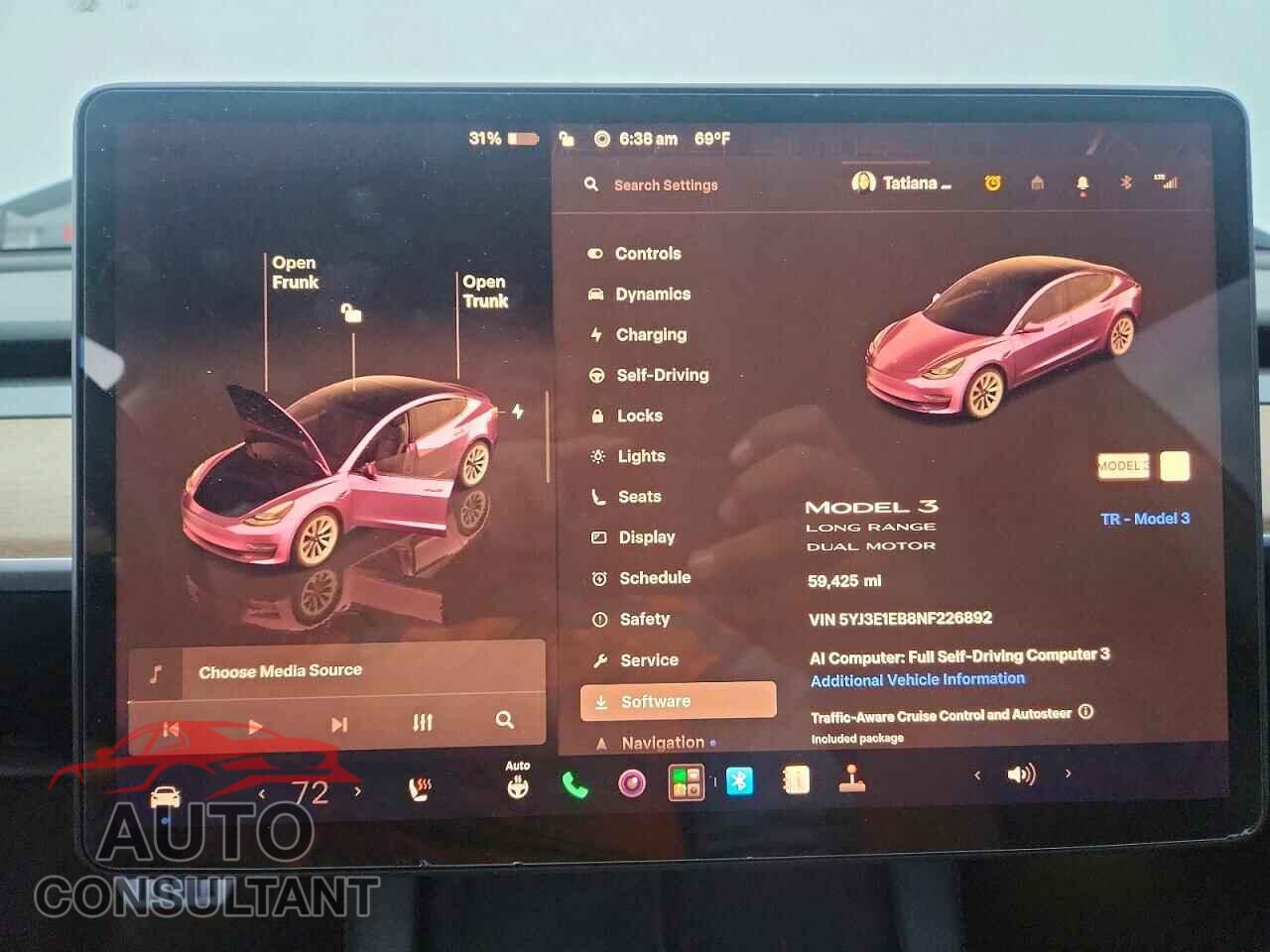 TESLA MODEL 3 2022 - 5YJ3E1EB8NF226892