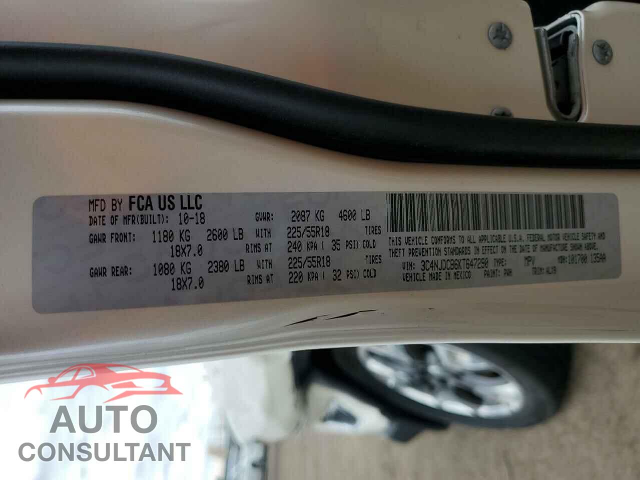 JEEP COMPASS 2019 - 3C4NJDCB6KT647290