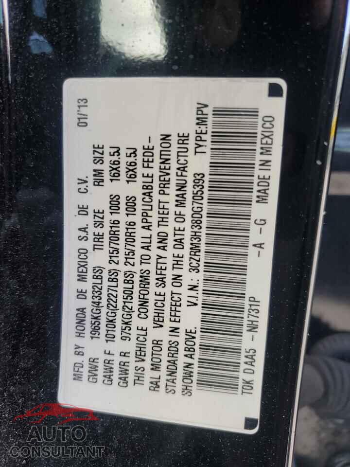 HONDA CRV 2013 - 3CZRM3H38DG705393