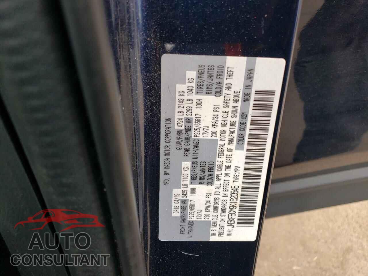 MAZDA CX-5 2019 - JM3KFBCM9K1620545