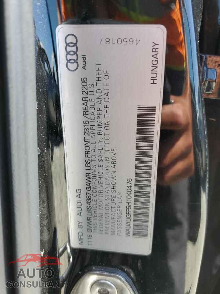 AUDI A3 2017 - WAUAUGFF5H1040476