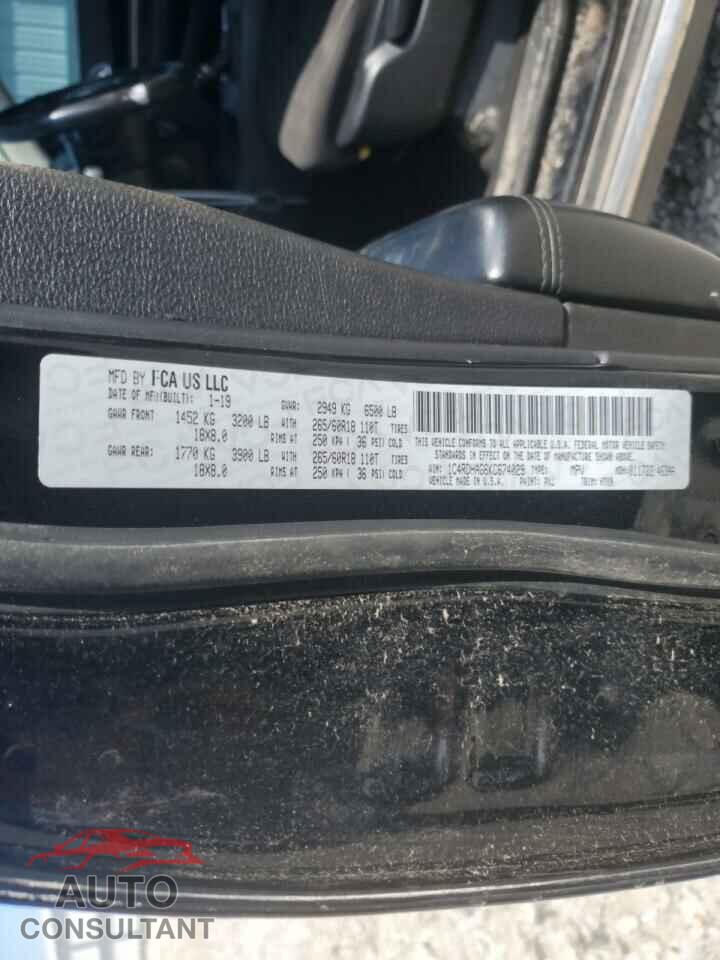 DODGE DURANGO 2019 - 1C4RDHAG6KC674029