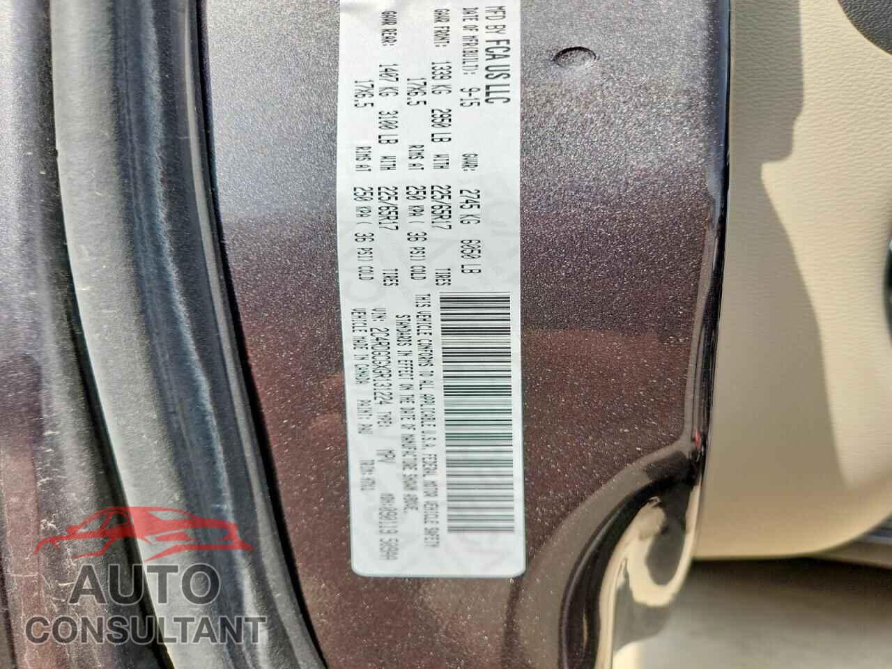 DODGE CARAVAN 2016 - 2C4RDGCGXGR131224