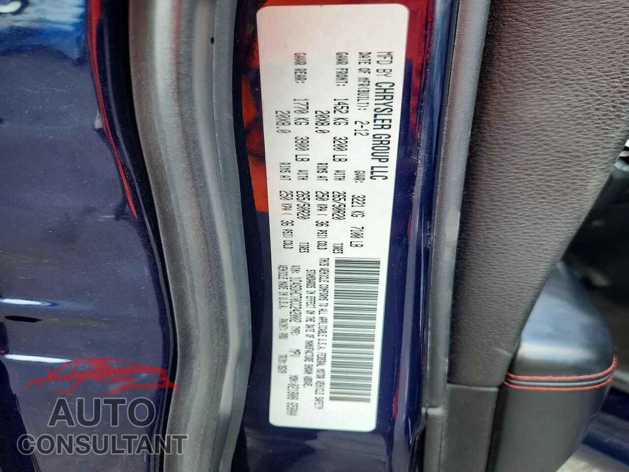 DODGE DURANGO 2012 - 1C4SDHCT0CC242002
