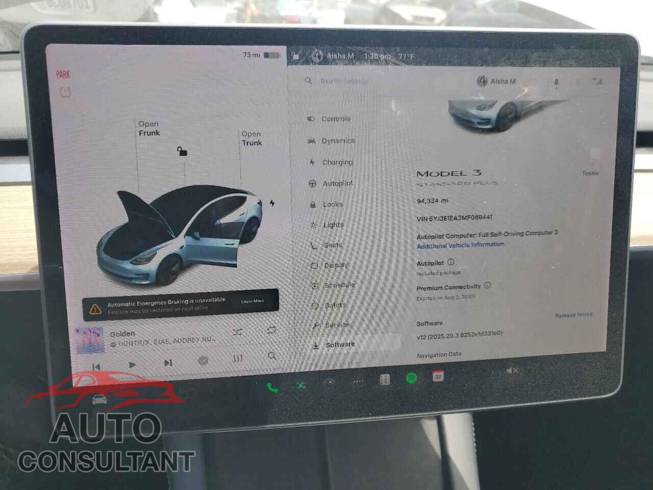 TESLA MODEL 3 2021 - 5YJ3E1EA3MF069441