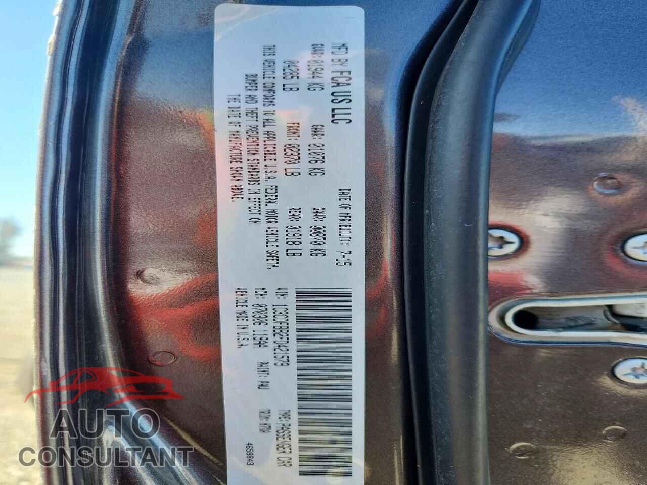 DODGE DART 2015 - 1C3CDFBB2FD421579