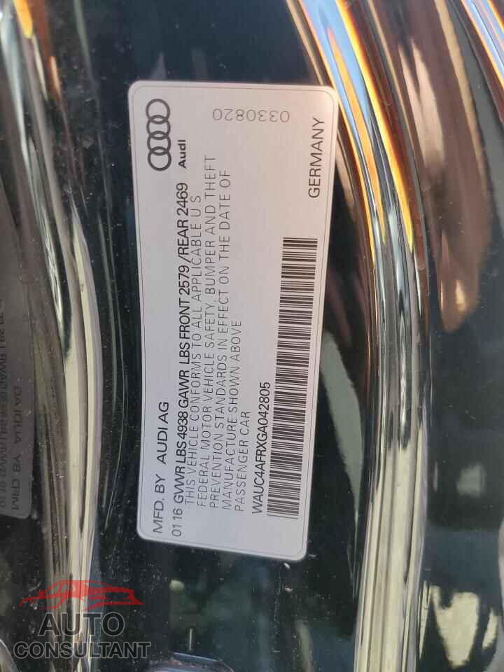 AUDI S5/RS5 2016 - WAUC4AFRXGA042805
