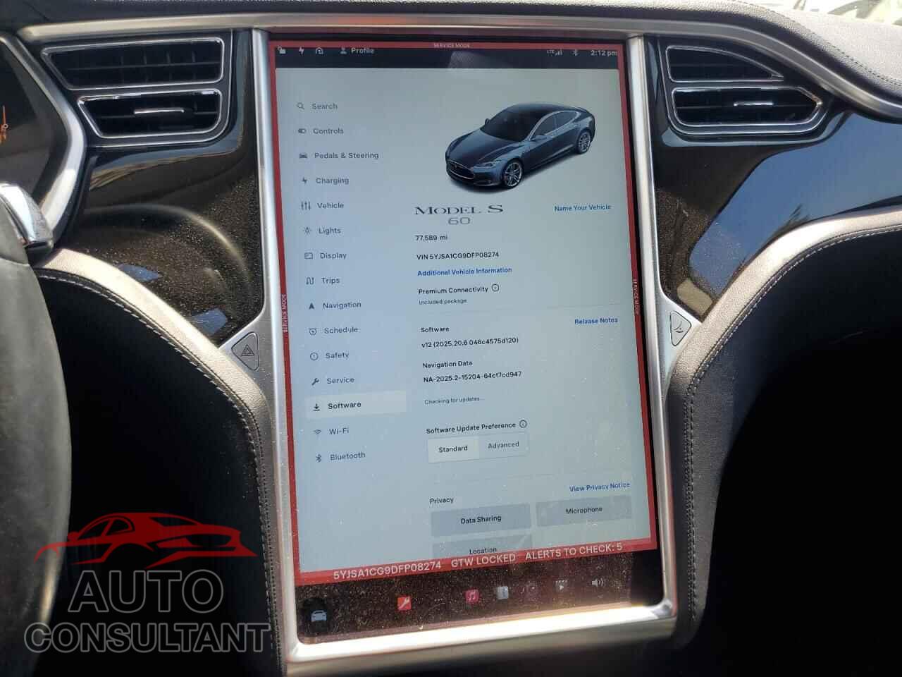 TESLA MODEL S 2013 - 5YJSA1CG9DFP08274