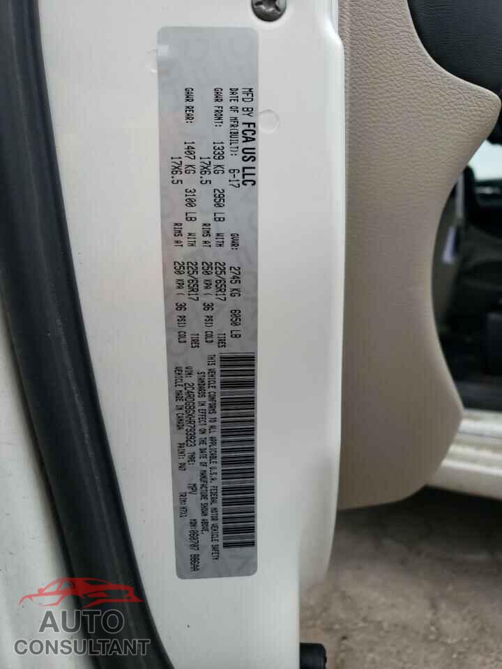 DODGE CARAVAN 2017 - 2C4RDGBGXHR793923