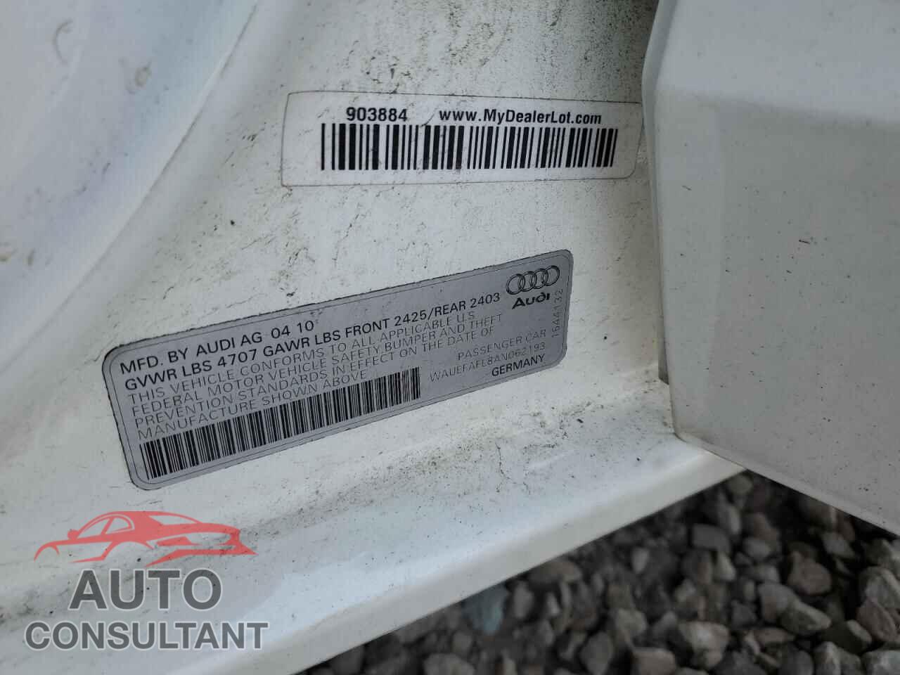 AUDI A4 2010 - WAUEFAFL8AN062193