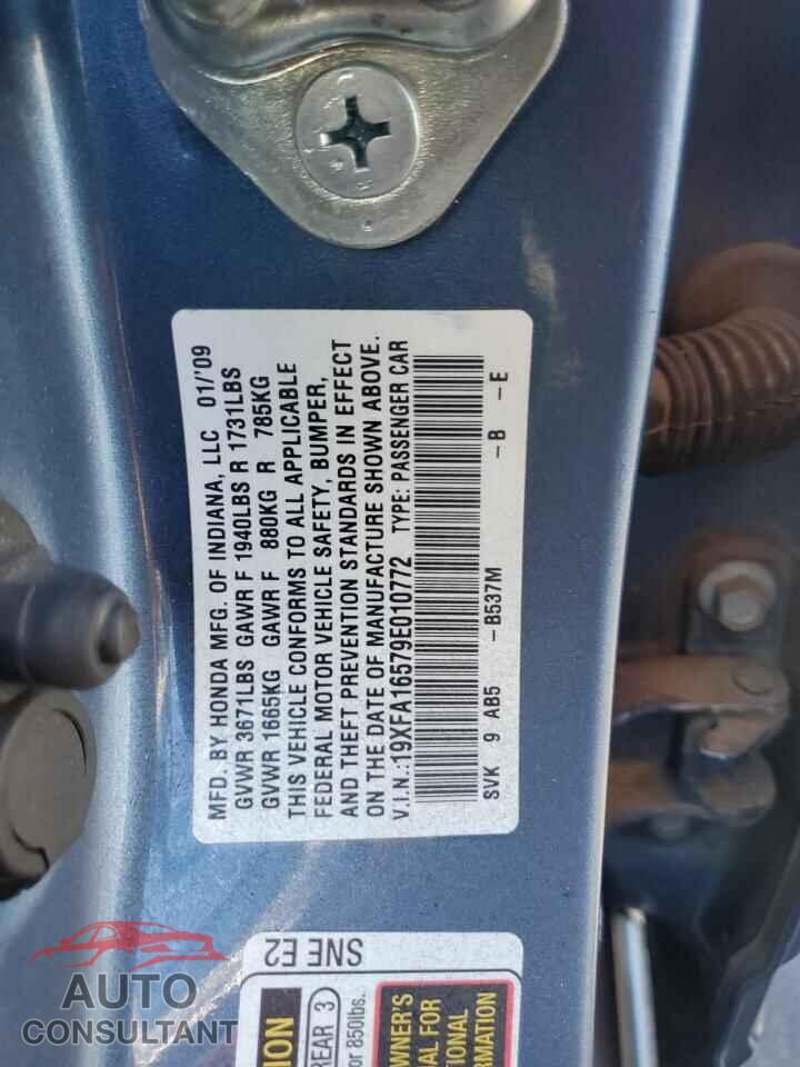 HONDA CIVIC 2009 - 19XFA16579E010772