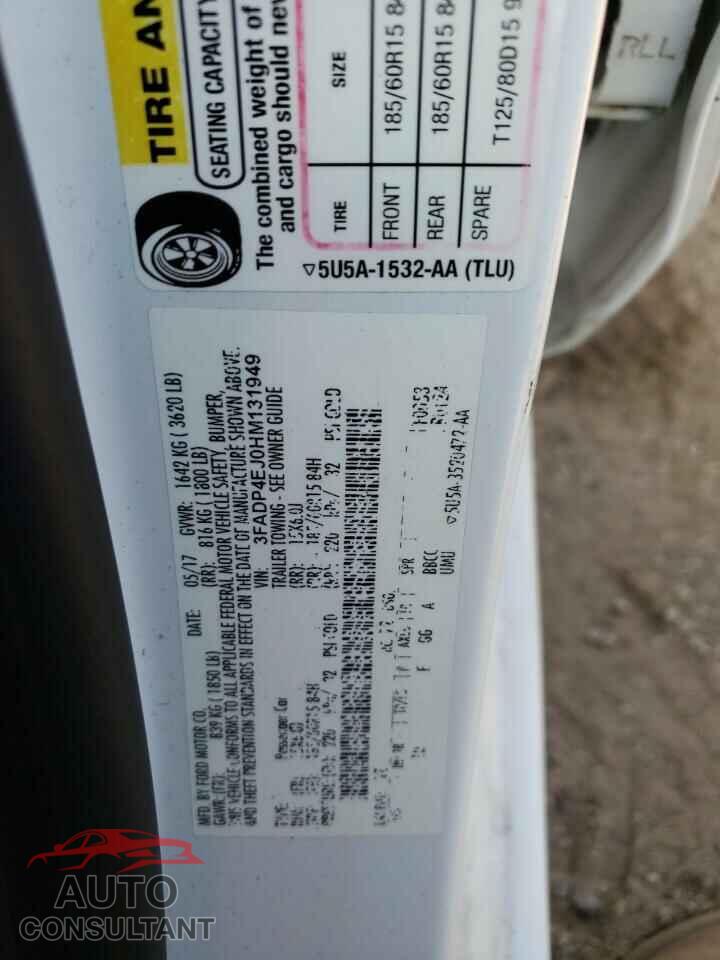 FORD FIESTA 2017 - 3FADP4EJ0HM131949