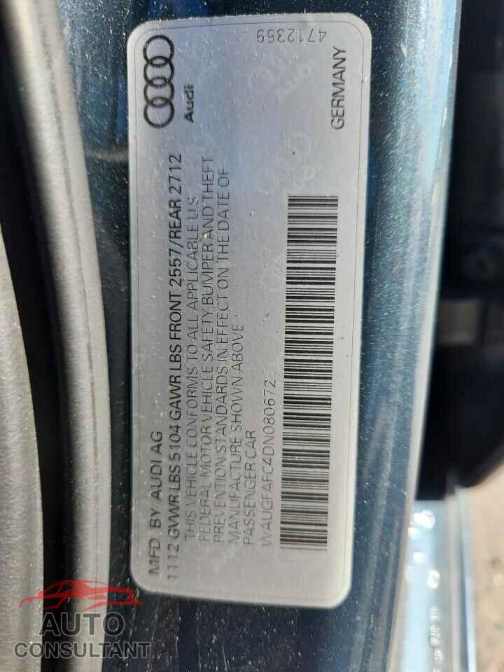AUDI A6 2013 - WAUGFAFC4DN080672