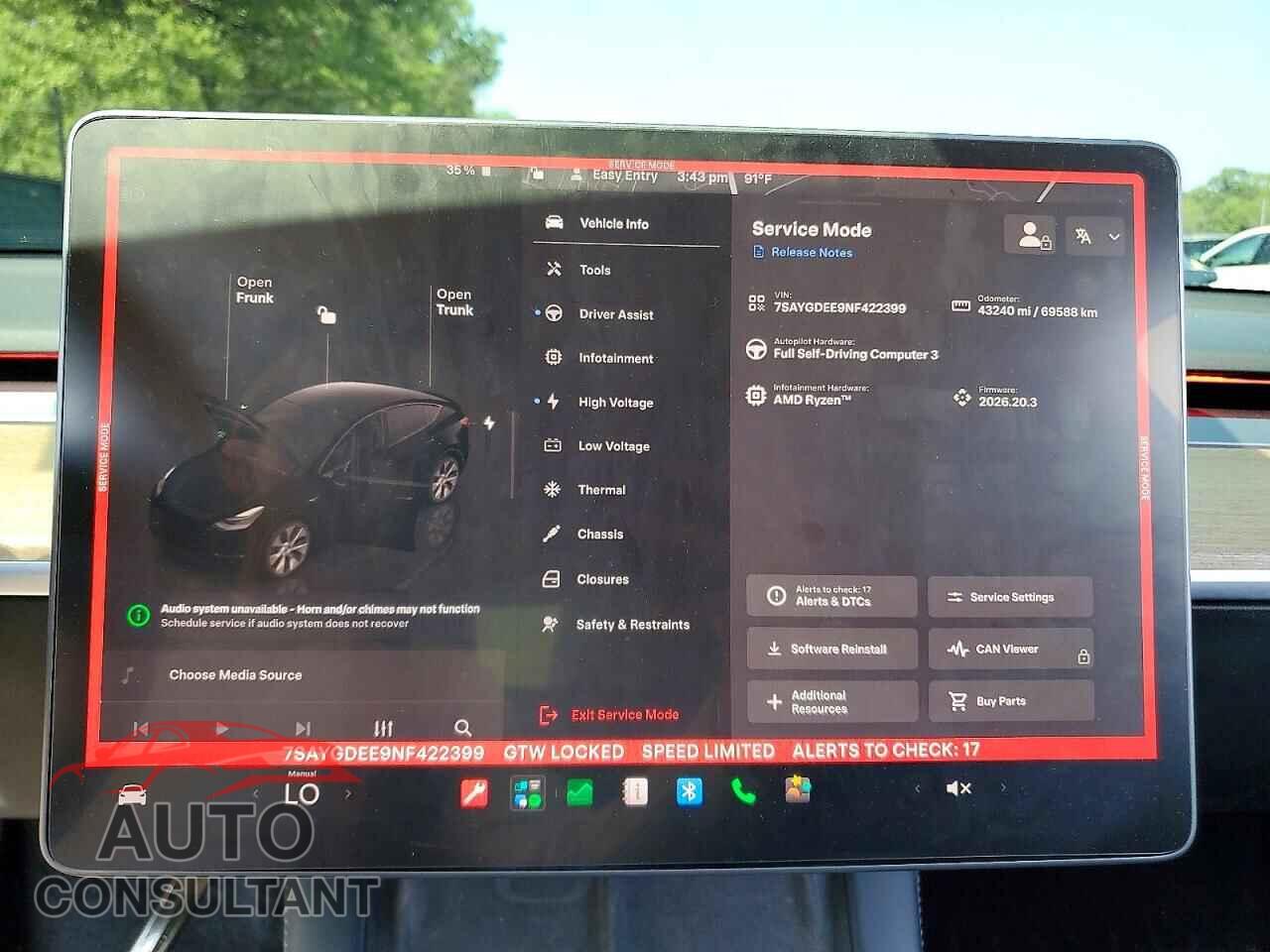 TESLA MODEL Y 2022 - 7SAYGDEE9NF422399
