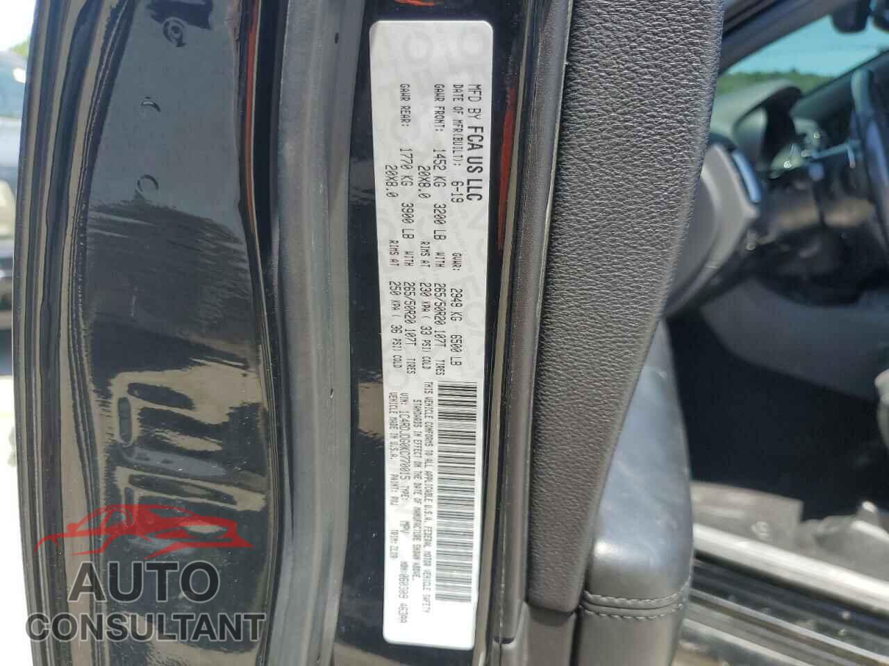 DODGE DURANGO 2019 - 1C4RDJDG0KC770015