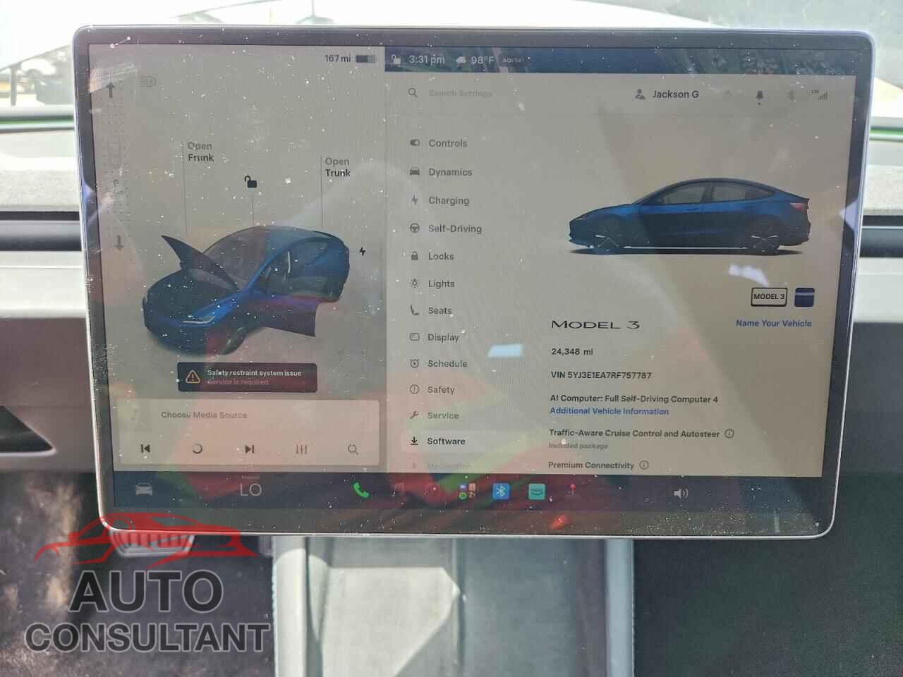 TESLA MODEL 3 2024 - 5YJ3E1EA7RF757787