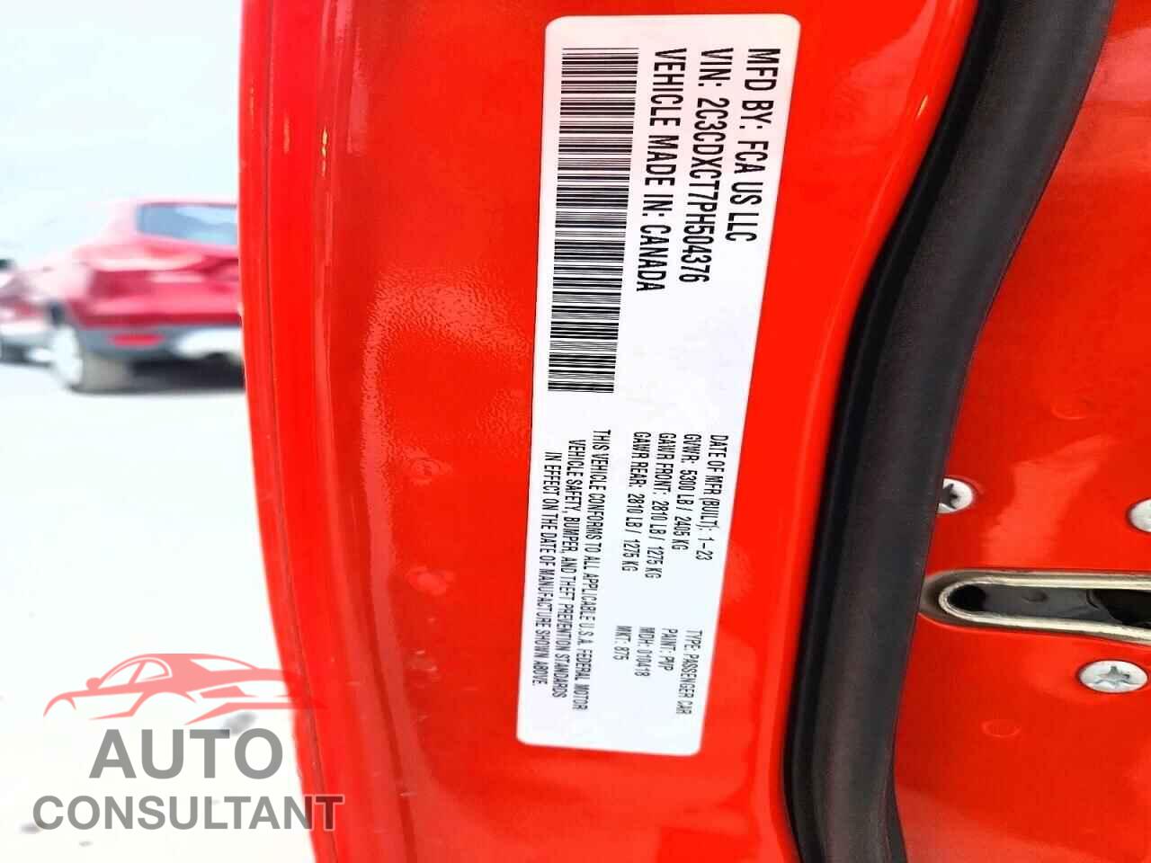 DODGE CHARGER 2023 - 2C3CDXCT7PH504376