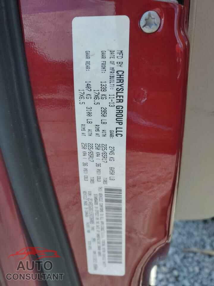 DODGE CARAVAN 2014 - 2C4RDGBG1ER236085