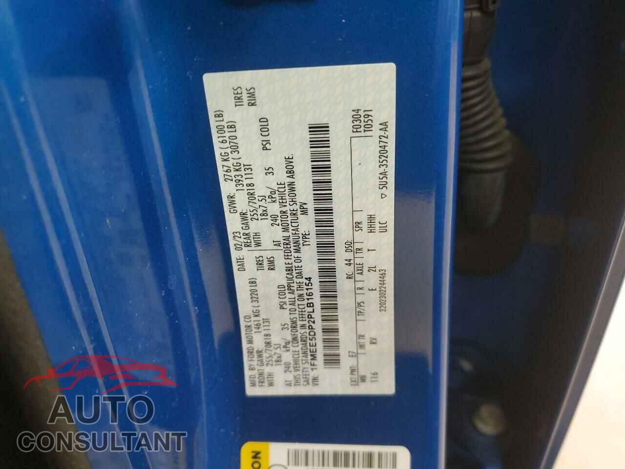 FORD BRONCO 2023 - 1FMEE5DP2PLB16154
