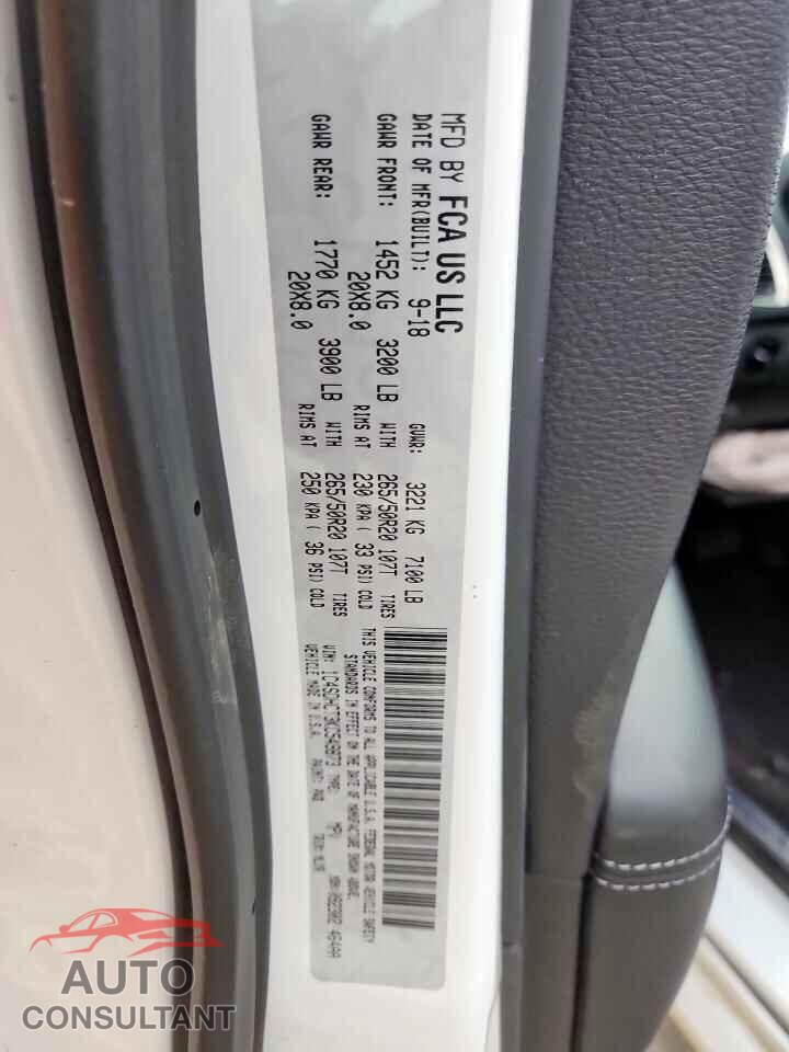 DODGE DURANGO 2019 - 1C4SDHCT3KC549873