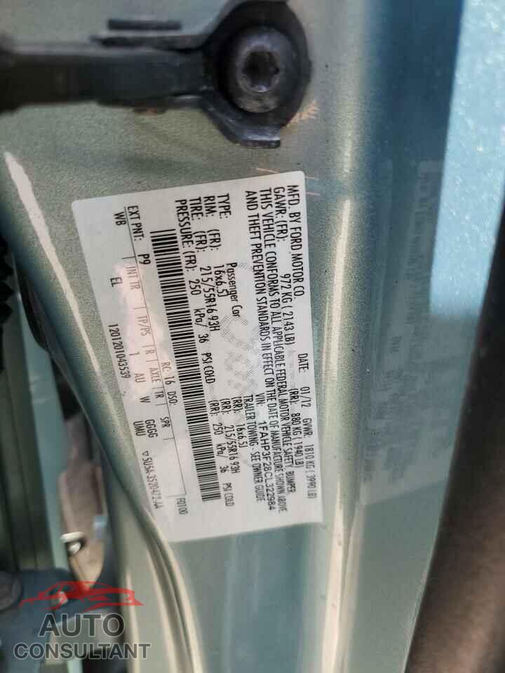 FORD FOCUS 2012 - 1FAHP3F28CL322984