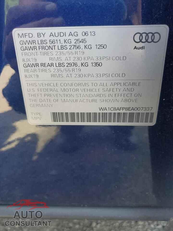 AUDI Q5 2014 - WA1C8AFP8EA007337