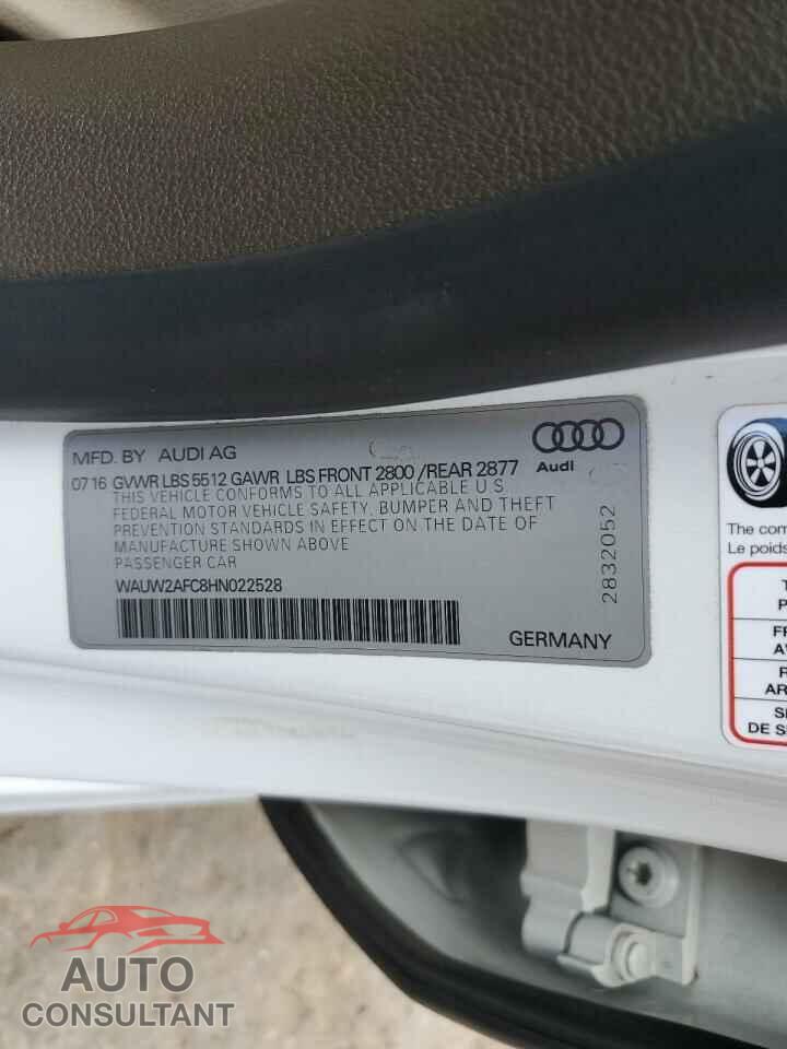 AUDI A7 2017 - WAUW2AFC8HN022528