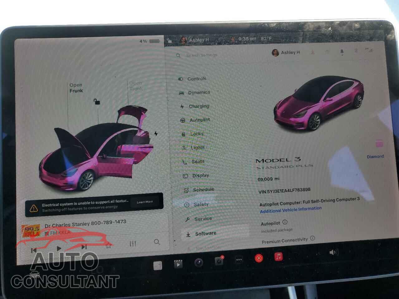 TESLA MODEL 3 2020 - 5YJ3E1EA4LF783898