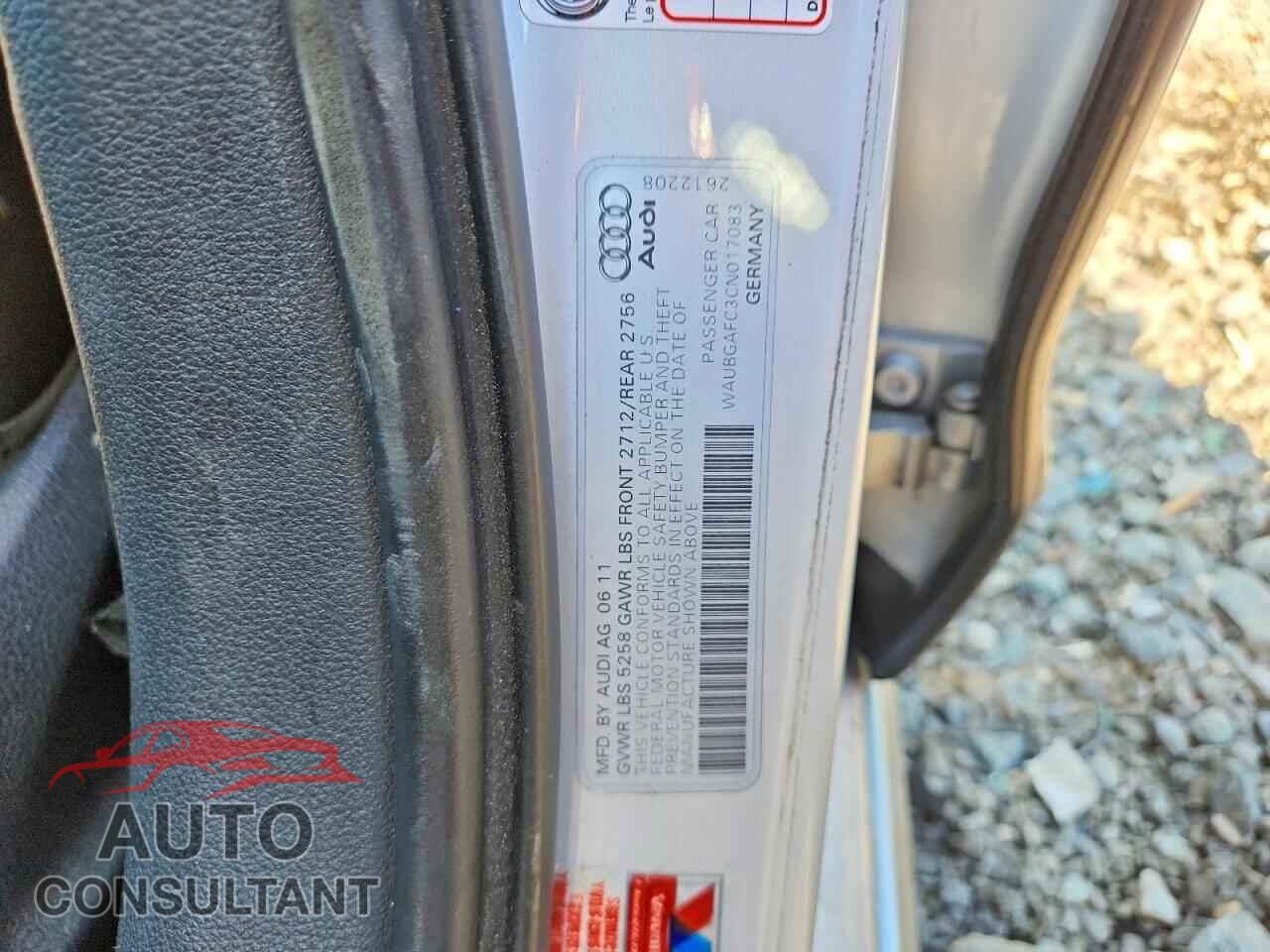 AUDI A6 2012 - WAUBGAFC3CN017083