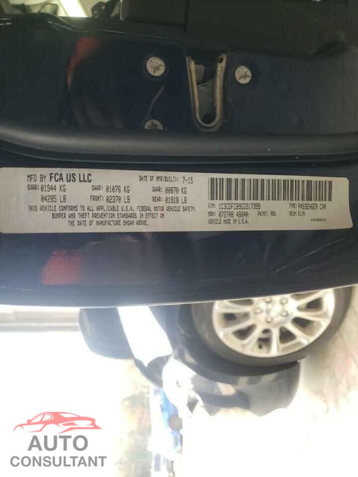 DODGE DART 2016 - 1C3CDFCB9GD517399
