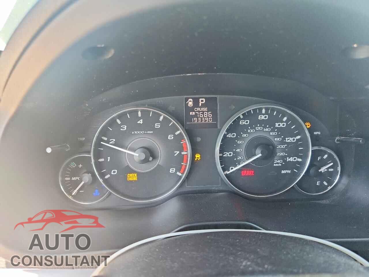 SUBARU OUTBACK 2012 - 4S4BRBCC3C3291723