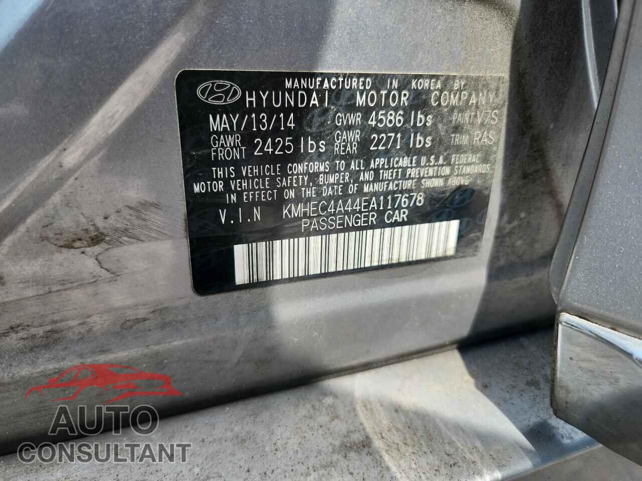 HYUNDAI SONATA 2014 - KMHEC4A44EA117678